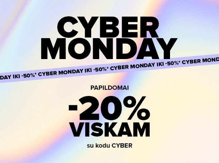 Cyber Monday - papildoma 20% viskam su kodu CYBER I Open24.lt